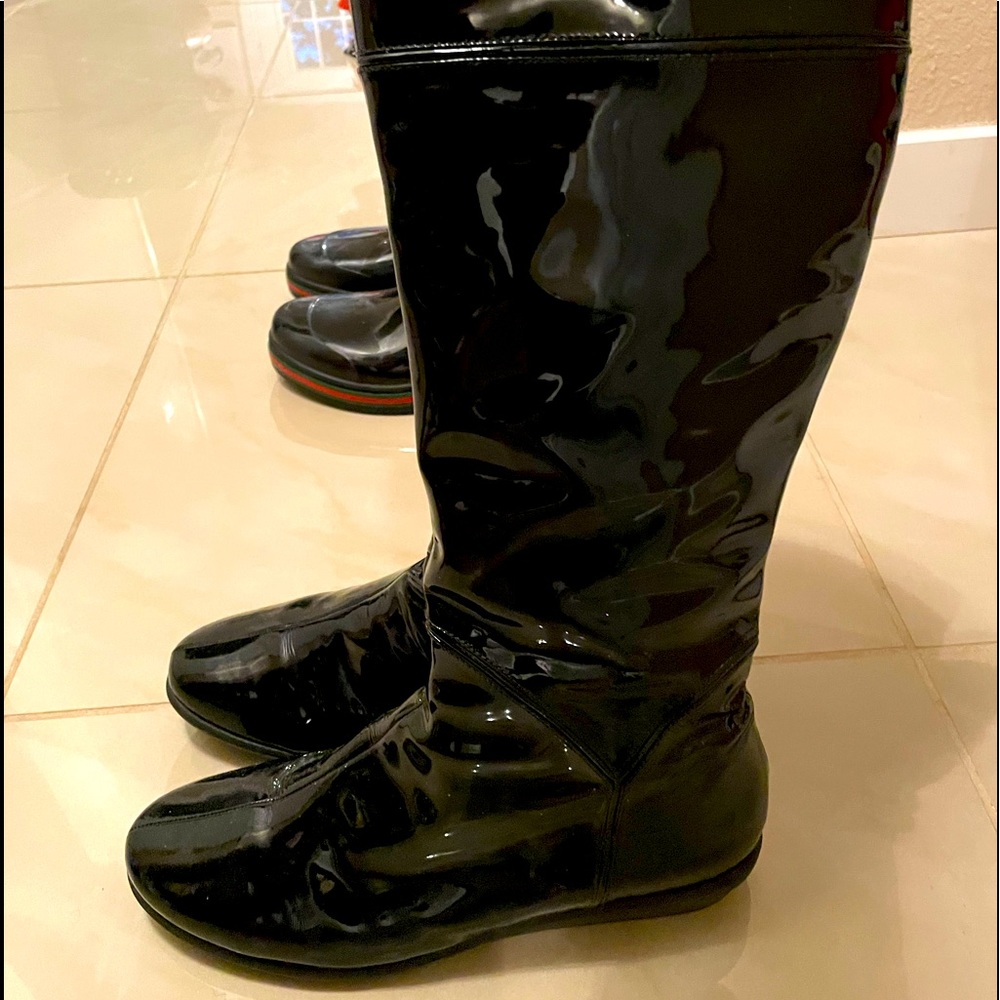 Cole Haan by Nike black patten tall boot. Comforts like a Nike sneaker.